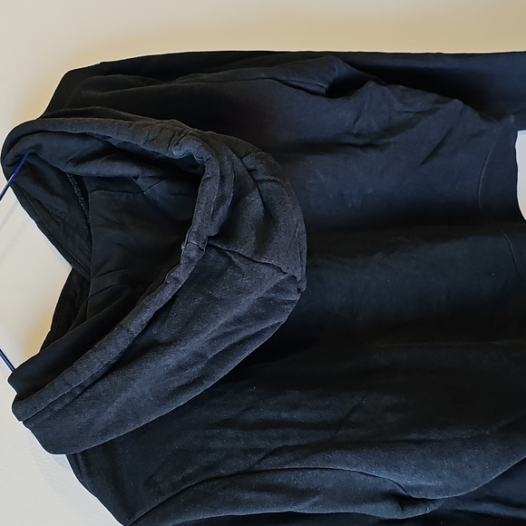 Nike Women's Medium Black and White Logo Crop Top Hoodie - Picture 5 of 7